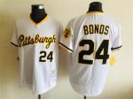 Vintage Pittsburgh Pirates #24 Barry Bonds Stitched White Baseball Jersey Throwback Edition