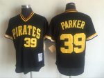 Vintage Pittsburgh Pirates #39 Dave Parker Stitched Black Mesh Baseball Jersey Throwback Edition