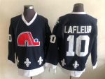 Vintage Quebec Nordiques #10 LAFLEUR stitched Navy Blue-White-Red Hockey Jersey Throwback Edition