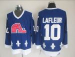 Vintage Quebec Nordiques #10 LAFLEUR stitched Royal Blue-White-Red Hockey Jersey Throwback Edition