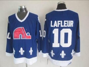 Vintage Quebec Nordiques #10 LAFLEUR stitched Royal Blue-White-Red Hockey Jersey Throwback Edition