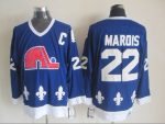 Vintage Quebec Nordiques #22 MARDOIS stitched Royal Blue-White-Red Hockey Jersey Throwback Edition