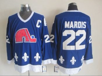 Vintage Quebec Nordiques #22 MARDOIS stitched Royal Blue-White-Red Hockey Jersey Throwback Edition