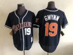 Vintage San Diego Padres #19 Tony Gwynn Stitched Navy Blue Baseball Jersey Throwback Edition