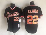 Vintage San Francisco Giants #22 Will Clark Stitched Black Baseball Jersey Throwback Edition