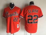 Vintage San Francisco Giants #22 Will Clark Stitched Orange Baseball Jersey Throwback Edition