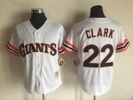Vintage San Francisco Giants #22 Will Clark Stitched White Baseball Jersey Throwback Edition