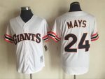 Vintage San Francisco Giants #24 Willie Mays Stitched White Baseball Jersey Throwback Edition