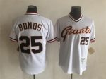 Vintage San Francisco Giants #25 Barry Bonds Stitched White Baseball Jersey Throwback Edition (2)