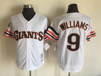 Vintage San Francisco Giants #9 Matt Williams Stitched White Baseball Jersey Throwback Edition