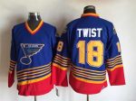 Vintage St. Louis Blues #18 TWIST stitched Blue-Yellow-Red Hockey Jersey Throwback Edition