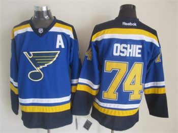 Vintage St. Louis Blues #74 OSHIE stitched Blue-Yellow-White-Navy Blue Hockey Jersey Throwback Edition