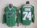Vintage St. Louis Blues #74 OSHIE stitched Green-Grey-White Hockey Jersey Throwback Edition