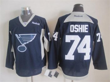 Vintage St. Louis Blues #74 OSHIE stitched Navy Blue-Grey-White Hockey Jersey Throwback Edition