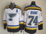Vintage St. Louis Blues #74 OSHIE stitched White-Blue-Yellow-Navy Blue Hockey Jersey Throwback Edition
