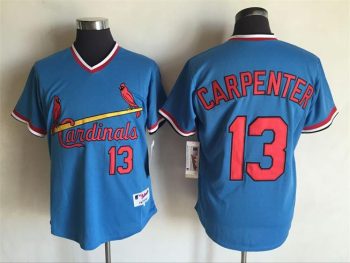 Vintage St. Louis Cardinals #13 Matt Carpenter Stitched Light Blue Baseball Jersey Throwback Edition