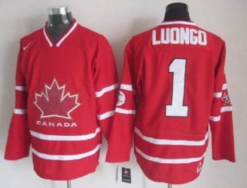 Vintage Team Canada #1 Roberto Luongo Stitched Red Hockey Jersey Throwback Edition