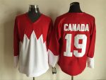 Vintage Team Canada #19 Blank Stitched Red & White Hockey Jersey Throwback Edition