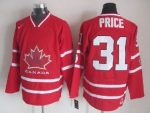 Vintage Team Canada #31 Carey Price Stitched Red Hockey Jersey Throwback Edition