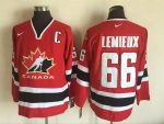 Vintage Team Canada #66 Mario Lemieux Stitched Red Hockey Jersey Throwback Edition (2)