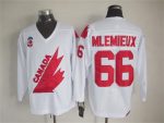 Vintage Team Canada #66 Mario Lemieux Stitched White Hockey Jersey Throwback Edition