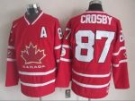 Vintage Team Canada #87 Sidney Crosby Stitched Red Hockey Jersey Throwback Edition