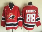 Vintage Team Canada #88 Eric Lindros Stitched Red Hockey Jersey Throwback Edition