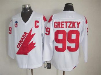 Vintage Team Canada #99 Wayne Gretzky Stitched White Hockey Jersey Throwback Edition