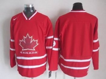Vintage Team Canada Blank Stitched White & Red Hockey Jersey Throwback Edition (2)
