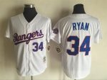 Vintage Texas Rangers #34 Nolan Ryan Stitched White Baseball Jersey Throwback Edition