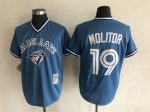 Vintage Toronto Blue Jays #19 Paul Molitor Stitched Light Blue Baseball Jersey Throwback Edition