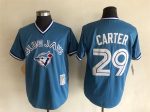 Vintage Toronto Blue Jays #29 Joe Carter Stitched Light Blue Baseball Jersey Throwback Edition