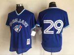 Vintage Toronto Blue Jays #29 Stitched Royal Blue Mesh Baseball Jersey Throwback Edition