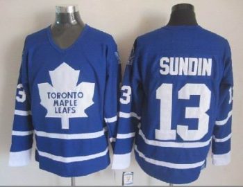 Vintage Toronto Maple Leafs #13 SUNDIN stitched Blue-White Hockey Jersey Throwback Edition (2)