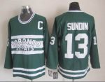 Vintage Toronto Maple Leafs #13 SUNDIN stitched Green-White Hockey Jersey Throwback Edition