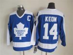 Vintage Toronto Maple Leafs #14 KEON stitched Blue-White Hockey Jersey Throwback Edition