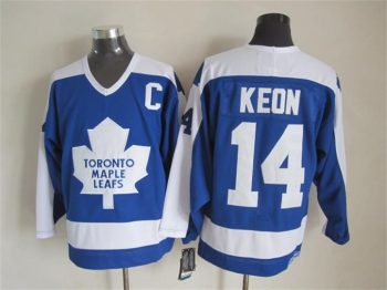 Vintage Toronto Maple Leafs #14 KEON stitched Blue-White Hockey Jersey Throwback Edition (2)