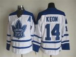 Vintage Toronto Maple Leafs #14 KEON stitched White-Blue Hockey Jersey Throwback Edition