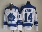 Vintage Toronto Maple Leafs #14 KEON stitched White-Blue Hockey Jersey Throwback Edition (2)