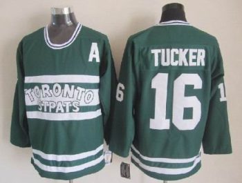 Vintage Toronto Maple Leafs #16 TUCKER stitched Green-White Hockey Jersey Throwback Edition
