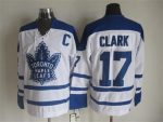 Vintage Toronto Maple Leafs #17 CLARK stitched White-Blue Hockey Jersey Throwback Edition