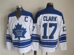 Vintage Toronto Maple Leafs #17 CLARK stitched White-Blue Hockey Jersey Throwback Edition (4)
