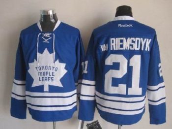 Vintage Toronto Maple Leafs #21 VAN RIEMSDYK stitched Blue-White Hockey Jersey Throwback Edition