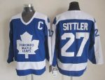 Vintage Toronto Maple Leafs #27 SITTLER stitched Blue-White Hockey Jersey Throwback Edition