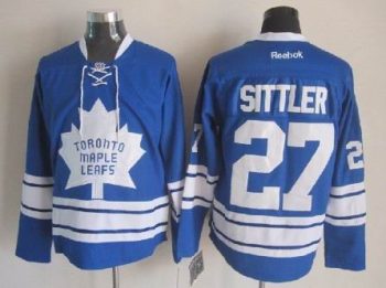 Vintage Toronto Maple Leafs #27 SITTLER stitched Blue-White Hockey Jersey Throwback Edition (4)