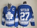 Vintage Toronto Maple Leafs #27 SITTLER stitched Blue-White Hockey Jersey Throwback Edition (5)