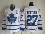Vintage Toronto Maple Leafs #27 SITTLER stitched White-Blue Hockey Jersey Throwback Edition
