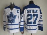 Vintage Toronto Maple Leafs #27 SITTLER stitched White-Blue Hockey Jersey Throwback Edition (2)