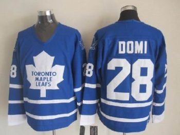 Vintage Toronto Maple Leafs #28 DOMI stitched Blue-White Hockey Jersey Throwback Edition