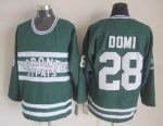 Vintage Toronto Maple Leafs #28 DOMI stitched Green-White Hockey Jersey Throwback Edition
